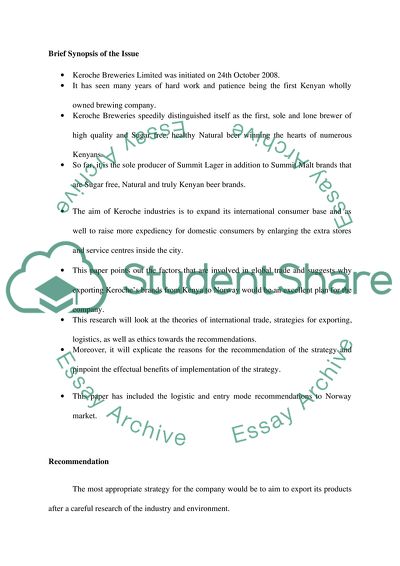 Develop an Export Strategy for an Organisation