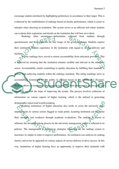 Pros and Cons of University Ranking