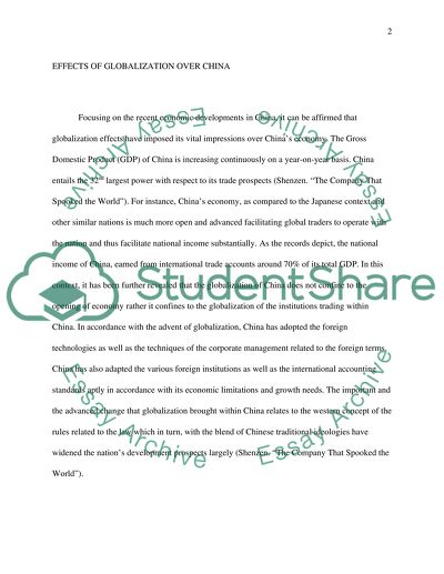 China and Globalization