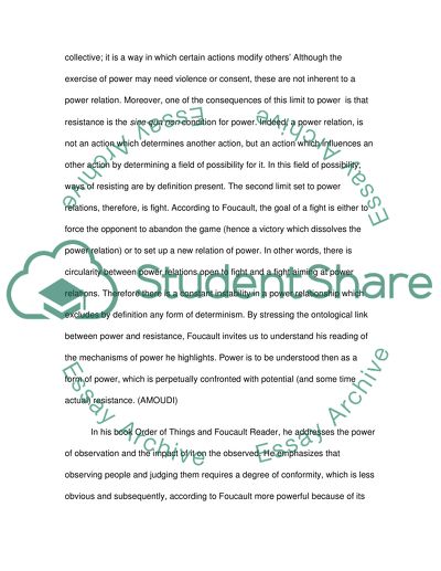 Discourse and Power in Relation to the Visual