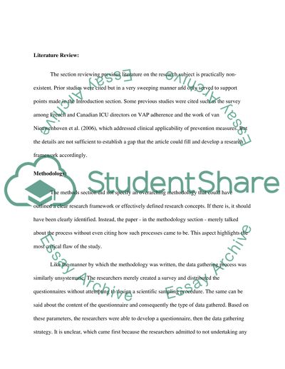 Critique article