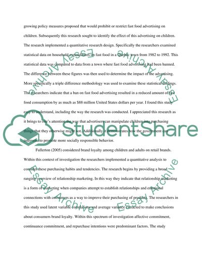 Advertising Targeting Children