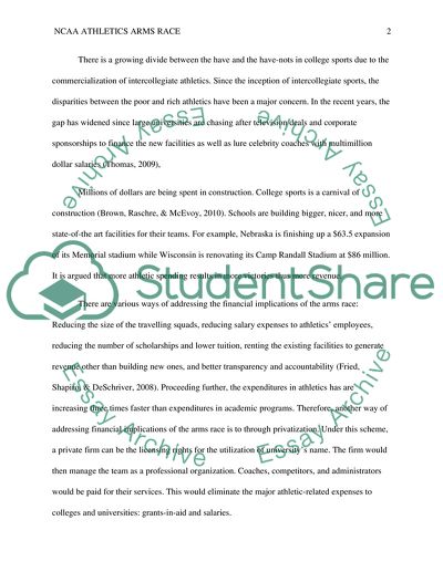 NCAA Athletic Arms Race