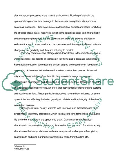 Effects of Hydroelectricity and Dams Have upon the Ecosystem