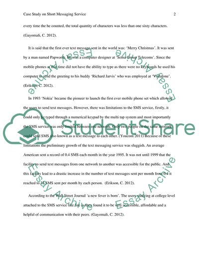 Communicative Technology - Short Messaging Service (SMS)