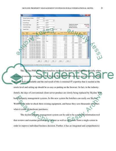 Skyline Property Management System in Dubai International Hotel