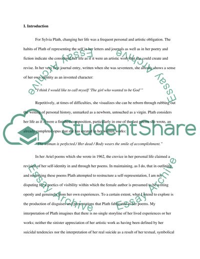 The representation of self in the work of Sylvia Plath