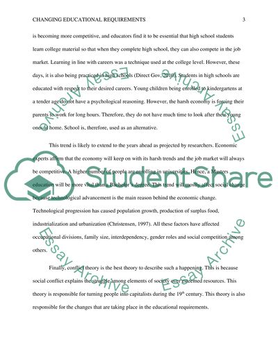 How educational requirements are changing to lower grades