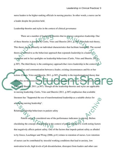 Leadership in Clinical Practice