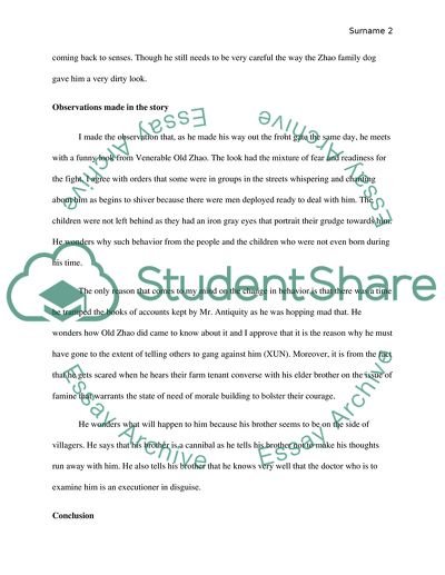 Lu Xuns Diary of a Mad Man