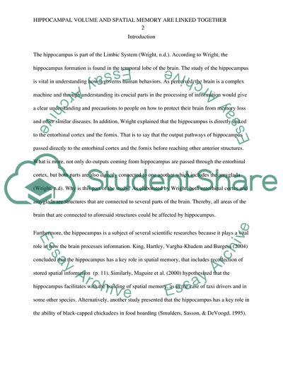 A Vital Role of the Hippocampus