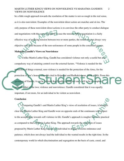 Gandhis Vs Martin Luther Kings Views On Nonviolence Essay Martin Luther Kings Views On Nonviolence An Essay On Health also Compare And Contrast Essay Topics For High School Health Care Reform Essay
