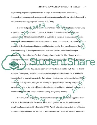 Improve Your Life by Facing the Mirror