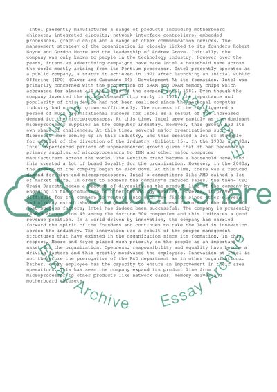 Strategy Statement for Intel