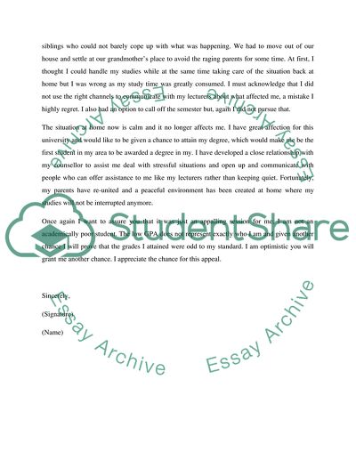 Academic Dismissal Appeal