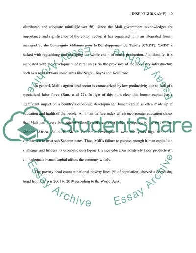 Mali Economic Development