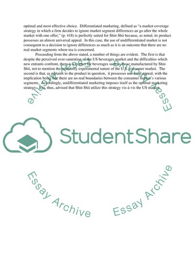 Principle of Marketing in the Food and Beverages Market