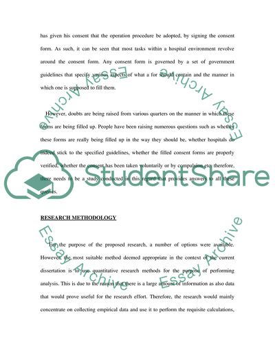 Are hospital consent forms being completed to government guidlines