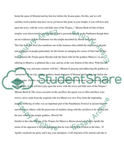 Homers Depiction of the Significance of Gods to Mans Fate in the Epic Poem Iliad