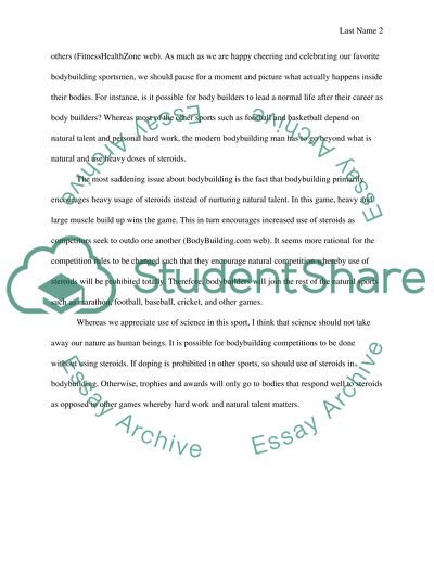 Use of Steroids in Bodybuilding Competitions