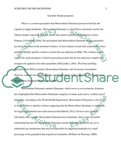 Scientific MythConceptions: MSG=Headaches