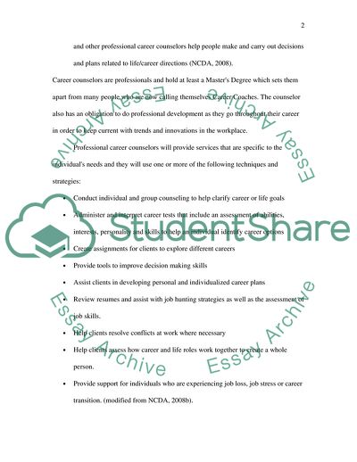 Intervention Strategies in Career Counseling