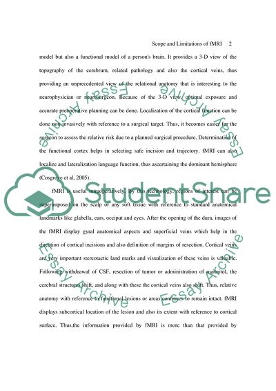 Scope and Limitations of FMRI