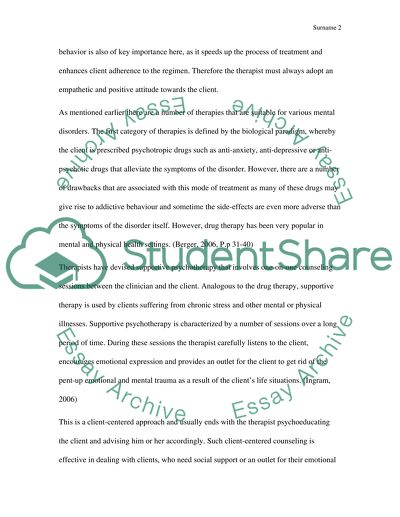 The Different Types of Therapies