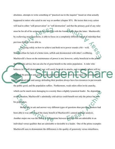 Machiavelli Is One of the Most Visionary Thinkers