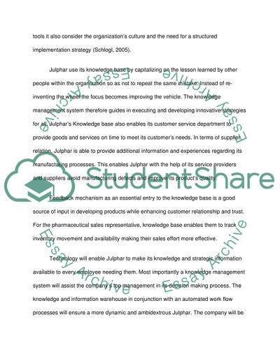 Knowledge management essay