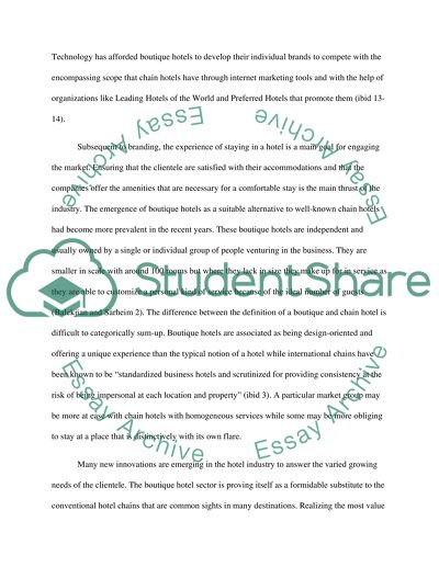 Boutique Hotels vs. Chain Hotels