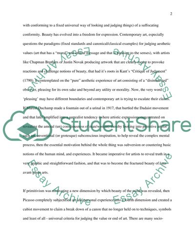 Beauty Taste and the Sublime