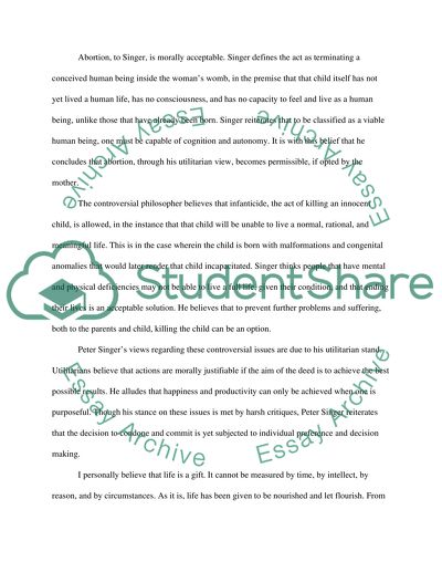 Euthanasia and Infanticide