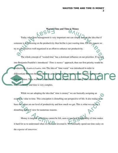 Conccept waste time and time is money