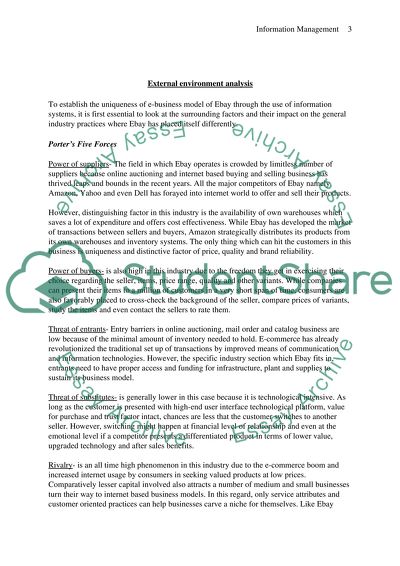 Information Management for eBay