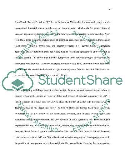 The Role of US and EU Financial Markets in the Global Economy