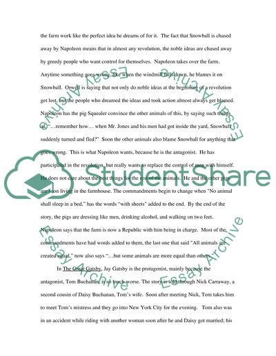 Two Novels George Orwells Animal Farm and F. Scott Fizgeralds The Great Gatsby