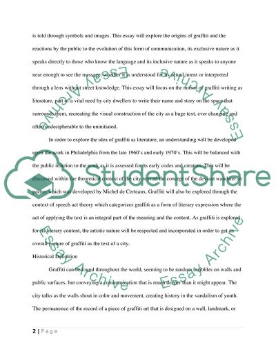 Literature on the Environment; the city as text - graffiti as writing