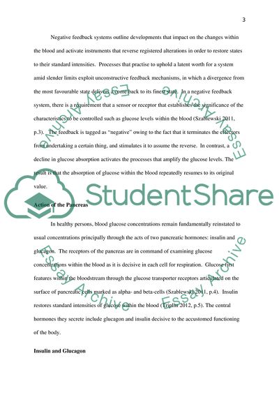 The Role of the Pancreas in Glycaemic Homeostasis