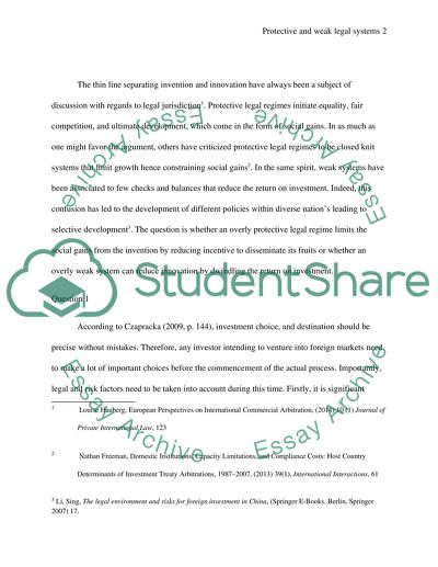 Protective and Weak Legal Systems