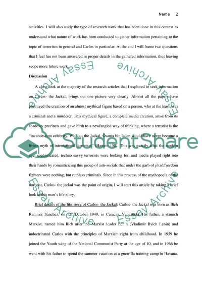 Carlos the Jackal: Romanticizing the Terrorist