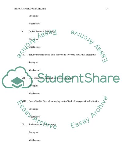 Benchmarking Exercise
