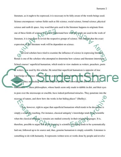 Role That Science Plays in Determining Our Expression of Literature