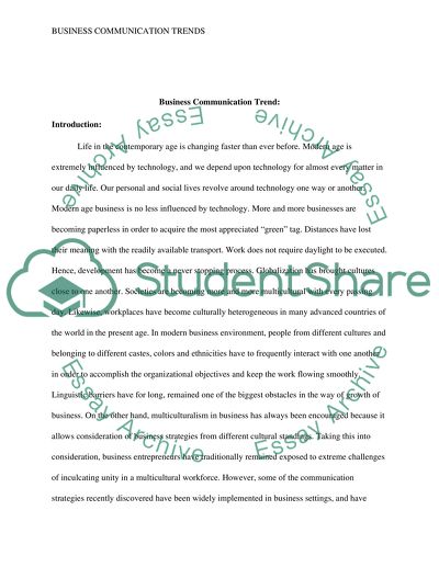 Business Communication Trend