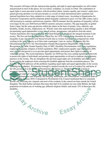Equality, Diversity and Inclusion Essay