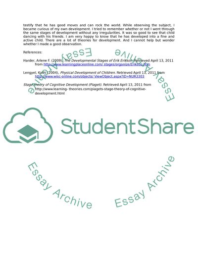Piagets Stages of Cognitive Development