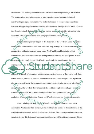 To The Lighthouse And Heart Of Darkness Essay Example Topics And To The Lighthouse And Heart Of Darkness