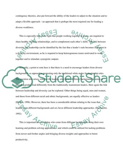 The Link between Leadership and Diversity