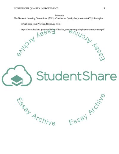 Continuos quality improvement