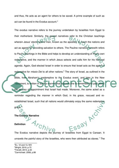 Concept of Redemptive in the Exodus Narrative